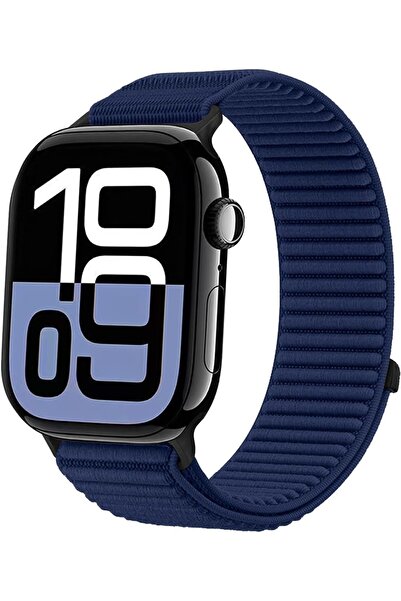 O Ozone سوار ساعة أبل 49/46/45/44/42 مم | سوار رياضي من النايلون | أزرق داكن