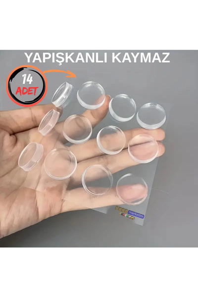 SLCMARKETİM Mobilya Dolap Kapağı Ses Önleyici Cam Kesme Tahtası Ayağı Şeffaf ...