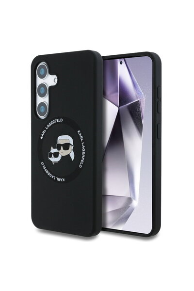 Karl Lagerfeld Case for Samsung Galaxy S25 - Silicone Double Heads (KLHMS25SS...