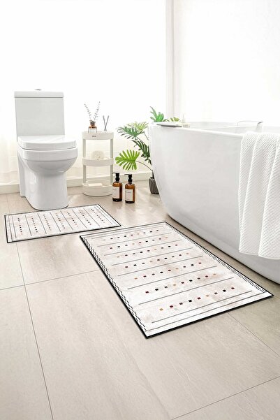 Monnhein 2 buc Covoraș de baie, covor moale de baie, cu bază anti-alunecare, ...