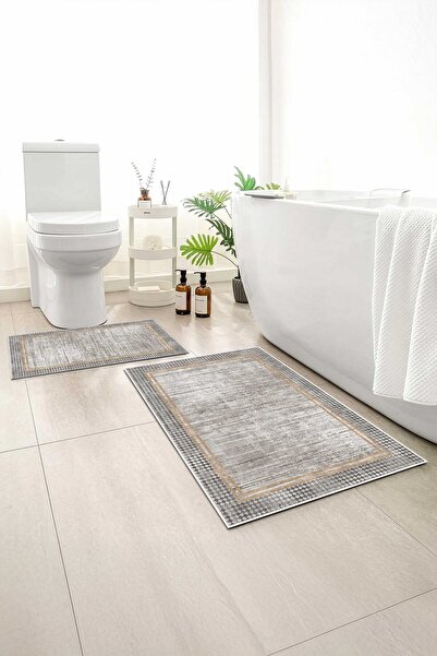 Monnhein 2 buc Covoraș de baie, covor moale de baie, cu bază anti-alunecare, ...