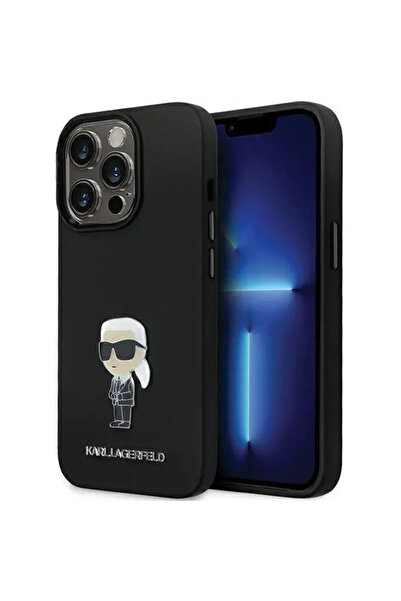 Karl Lagerfeld Carcasă KLHCP14LSMHKNPK pentru iPhone 14 Pro - silicon negru I...