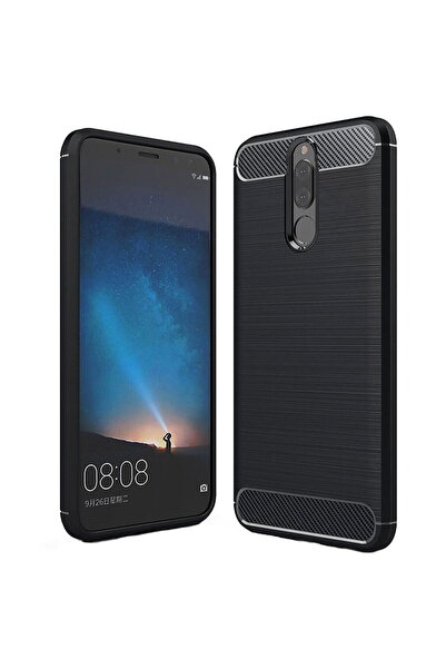 Techsuit Husa pentru Huawei Mate 10 Lite - Carbon Silicone - Black