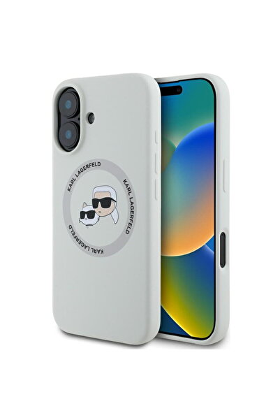 Karl Lagerfeld Husa pentru iPhone 16 - Silicone MagSafe (KLHMP16SSKCHTCE) - B...