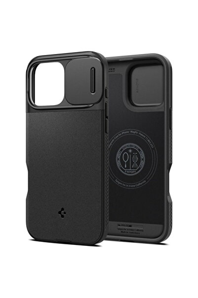 Spigen Husa iPhone 16 Pro - Optik Armor MagSafe - Negru