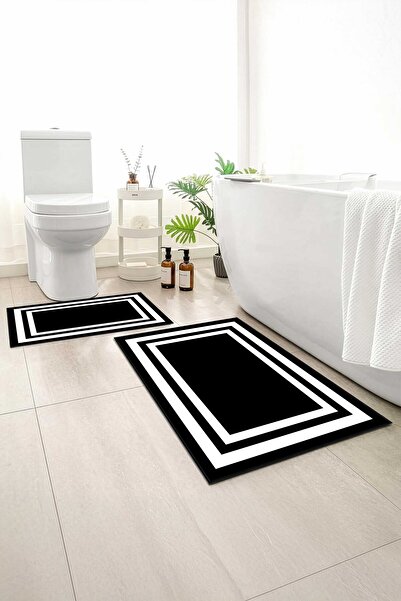 Monnhein 2 buc Covoraș de baie, covor moale de baie, cu bază anti-alunecare, ...