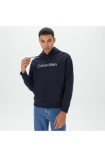 Calvin Klein Erkek Lacivert Hoodie
