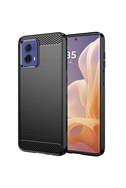 Techsuit Husa pentru Motorola Moto G85 - Carbon Silicone - Black