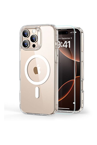 ESR Husă pentru iPhone 16 Pro Max + Folie - Classic Hybrid HaloLock - Transpa...