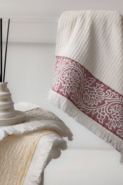 Sevim Set of 3 Bamboo Hand Towels - Soft & Highly Absorbent Towels with Embos...