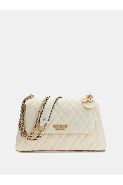 Guess Isemay Convertible Crossbody Bag with Flap Women's White Handbag Hwgg96...