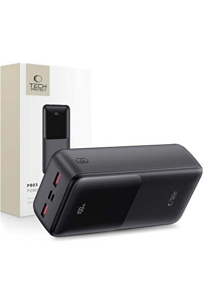 Tech-Protect PB03, 30000 mAh, 22.5 W, Negru