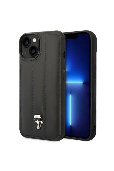 Karl Lagerfeld Husa telefon pentru iPhone 14 Plus, Quilted Puffy Ikonik Logo,...