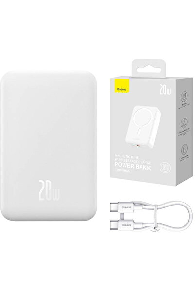 Baseus Acumulator magnetic mini 20000mAh 20W MagSafe Alb