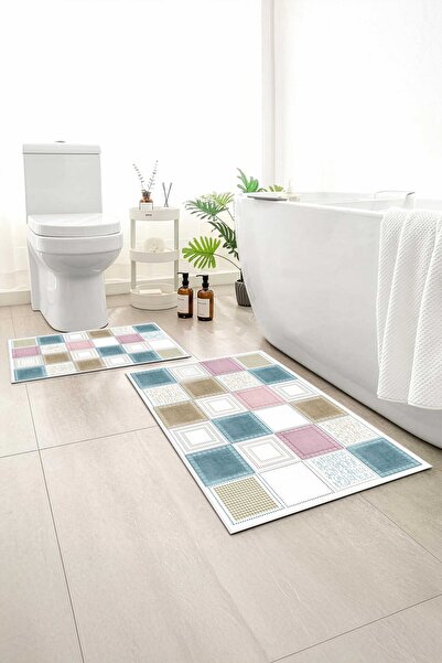 Monnhein 2 buc Covoraș de baie, covor moale de baie, cu bază anti-alunecare, ...