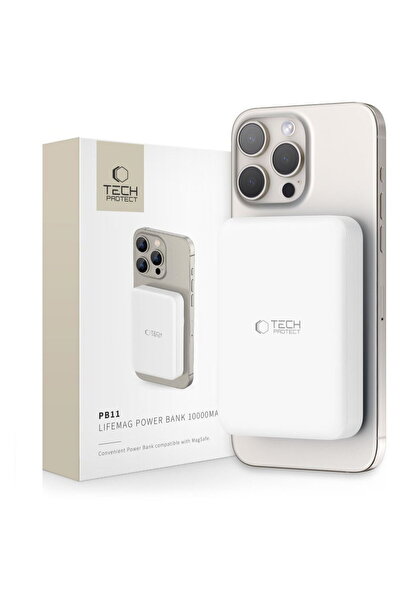 Tech-Protect PB11, 10.000 mAh, 15 W, Alb