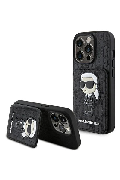 Karl Lagerfeld Sloturi pentru carduri și suport Saffiano Monogram Ikonik Patch