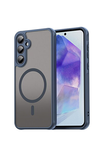 Techsuit Husa pentru Samsung Galaxy A55 5G - HaloFrost II MagSafe - Navy Blue