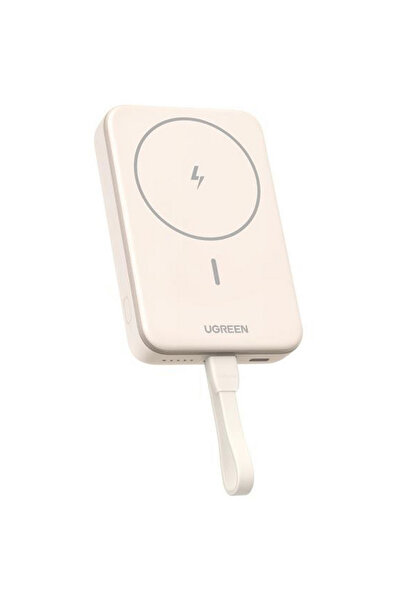 Ugreen Magnetic, 10000 mAh, Wireless, PD 20W, Qi 7.5W, Bej