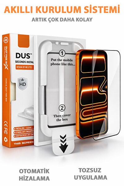 Tech&bello accessories واقي شاشة لآيفون 17 برو، طقم تركيب سهل، مضاد للكهرباء ...