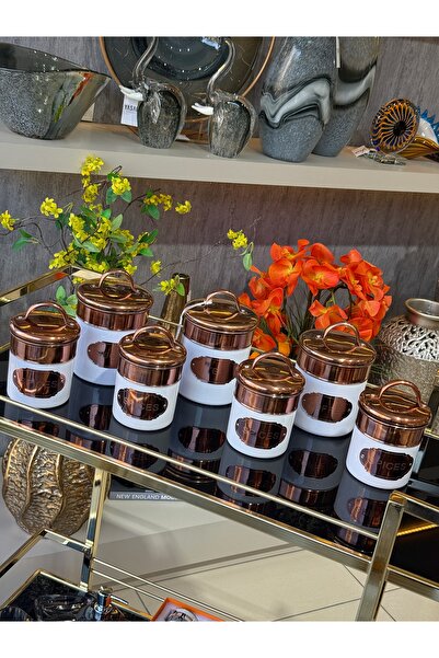 YASAR CONCEPT Inoxia Stainless Steel Spice Rack Set White Rose