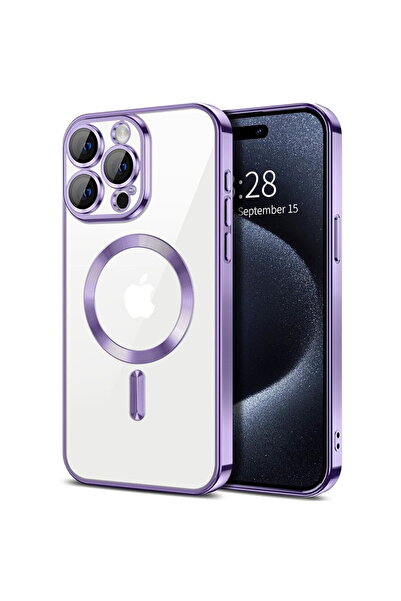 Techsuit Husa pentru iPhone 16 Pro - Luxury Crystal MagSafe - Light Purple