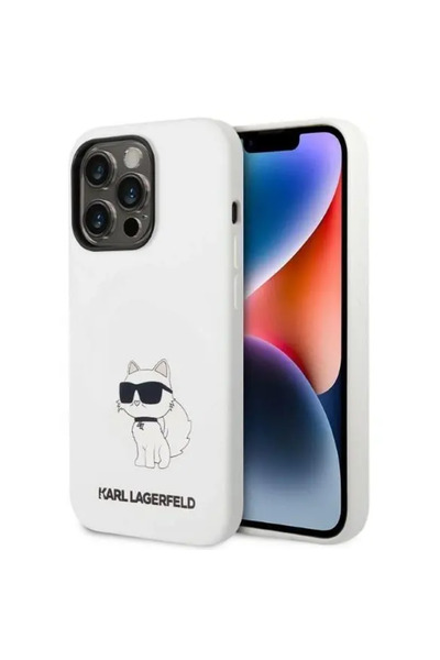 Karl Lagerfeld Husă rigidă KLHMP14LSNCHBCH pentru iPhone 14 Pro 6.1" albă/alb...