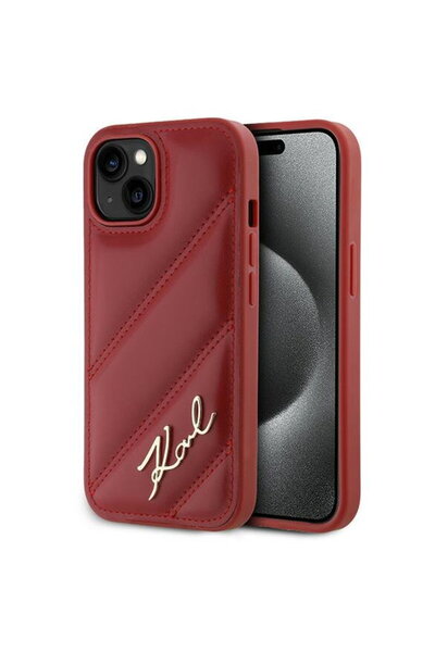 Karl Lagerfeld Husa pentru iPhone 15 / iPhone 14 / iPhone 13 - Diagonal Quilt...