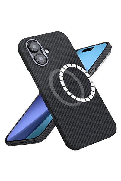 Techsuit Husă pentru iPhone 17 - Fibră de Aramidă MagSafe - Negru