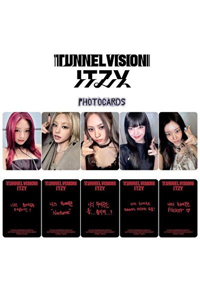 Kpop Dünyasi Σετ φωτογραφικών καρτών ITZY '' Tunnel Vision '' Φωτογραφικό Βιβ...