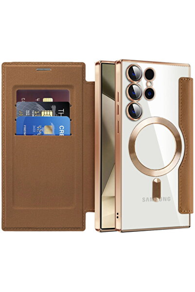 Techsuit Husa pentru Samsung Galaxy S24 Ultra - SmartMag Book Case - Brown