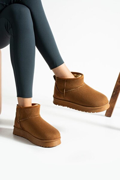 Neon Shoes أحذية شتوية نسائية من جلد الغزال للمنزل والخارج، موديل UG، نعل سمي...