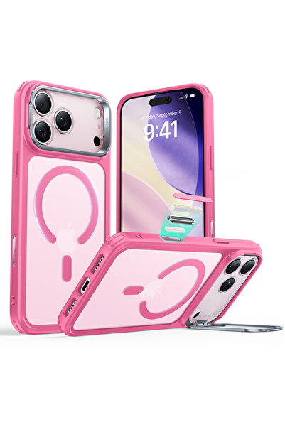 ESR Case for iPhone 17 Pro - Classic Hybrid HaloLock Kickstand - Frosted Pink