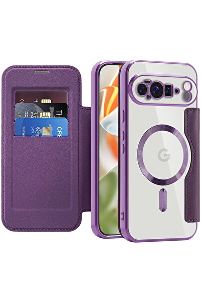Techsuit Case for Google Pixel 10 Pro XL - SmartMag Book Case - Purple