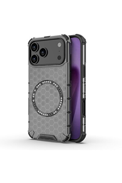 Techsuit Husa transparenta pentru iPhone 17 Pro - HoneyComb Shield MagSafe - ...