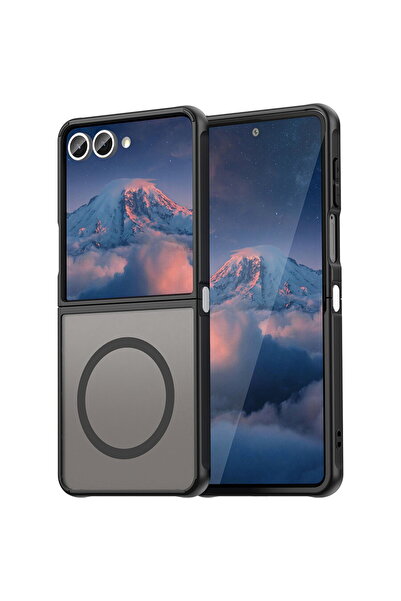 Techsuit Samsung Galaxy Z Flip7 Case - HaloFrost II MagSafe - Black