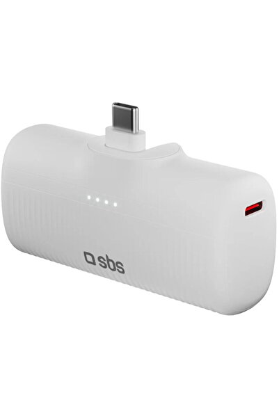 SBS EcoPower 5000 mAh 10W with built-in USB-C port - White