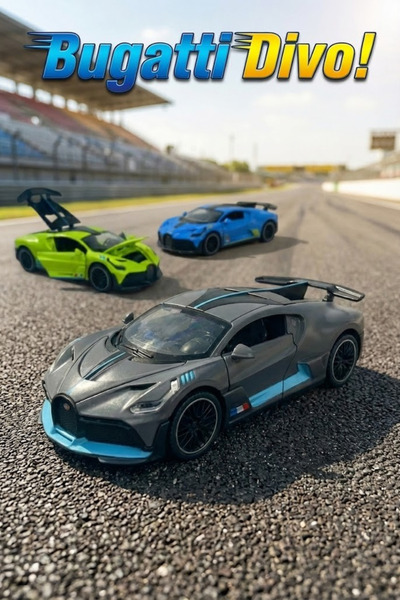 craftivio Bugatti Divo Metal Model Araba Çek Bırak - Sesli ve Işıklı Kapıları...