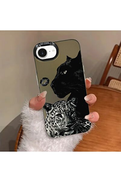 Caseji غطاء هاتف بنمط طباعة النمر المقاوم للأتربة متوافق مع آيفون 16E MK01A