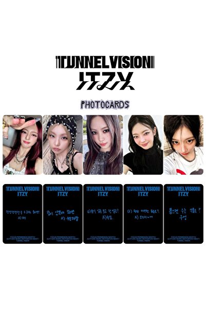 Kpop Dünyasi Σετ φωτογραφικών καρτών ITZY '' Tunnel Vision '' Φωτογραφικό Βιβ...