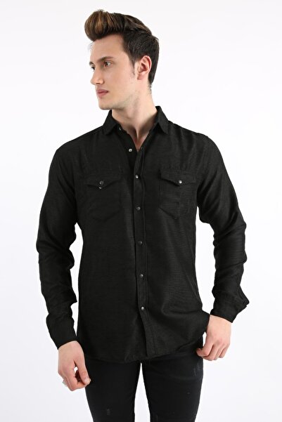 Giyimodam Men's Casual Corduroy Shirt