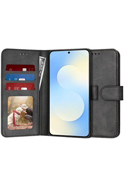 Techsuit Husă pentru Samsung Galaxy S25 FE - Tip Agendă - Negru