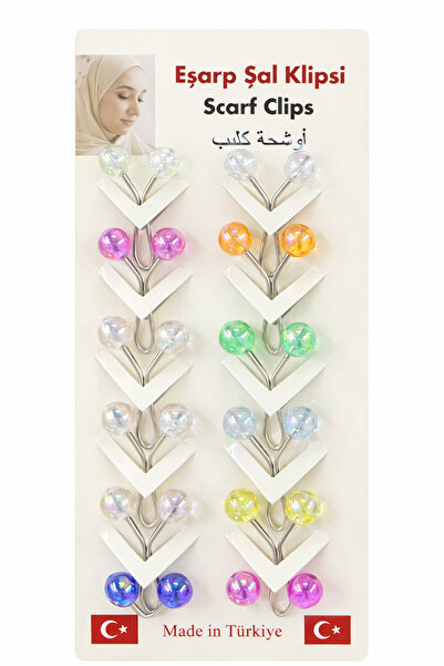 Vipfoni مشبك وشاح مزين باللؤلؤ، دبابيس وشاح 12 قطعة