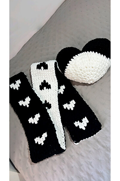 ipeklife Beşiktaş Taraftar Atkı ve Kalp Yastık