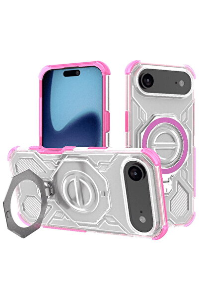 Techsuit Husă pentru iPhone 17 Air - Carbon Shield PRO - Roz Transparent