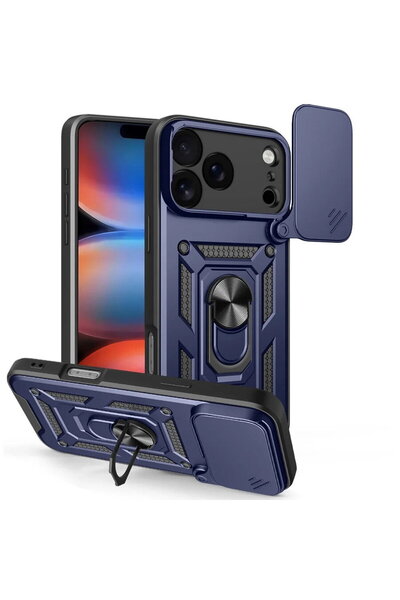 Techsuit Husă pentru iPhone 17 Pro - Seria CamShield - Albastru