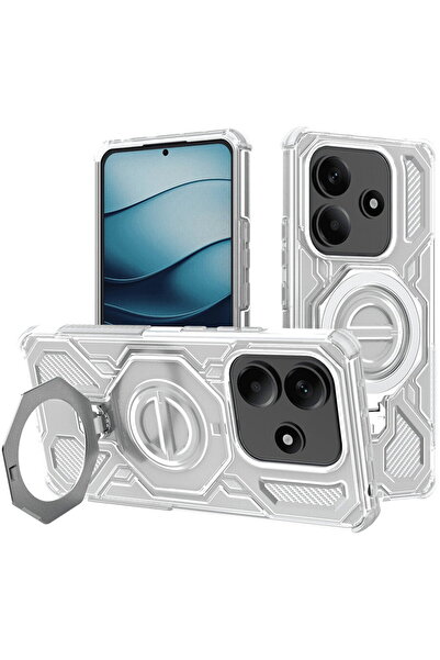 Techsuit Husa pentru Xiaomi Redmi Note 14 5G - Carbon Shield PRO - White Tran...