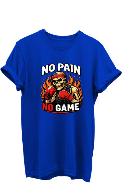 onsrawear Gym Athlete Boxing No Pain No Game Printed Unisex Basic T-Shirt