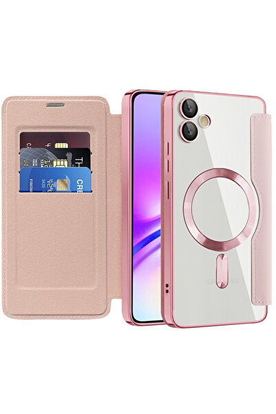 Techsuit Case for Samsung Galaxy A05 - SmartMag Book Case - Pink