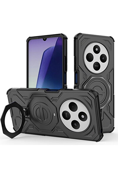 Techsuit Husa pentru Xiaomi Redmi 14C / Poco C75 - Carbon Shield PRO - Black